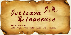 Jelisava Milovčević vizit kartica